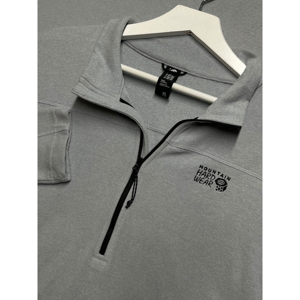 Mountain Hardwear‎ Mens XL Microchill 2.0 1/4 Zip Fleece Pullover Gray OM0085